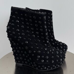 Black Studded Ankle Boots